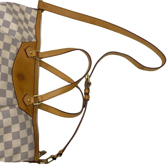 Louis Vuitton Siracusa MM Damier Azur Canvas Two Way Bag Tote Crossbody Spain - Picture 14 of 16